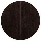 Knocbel Farmhouse 4-6 Person Round Extendable Dining Table, Wooden Kitchen Dining Room Small Space Furniture, Standard Height, 42-58" W x 42" D x 30" H (Espresso) Knocbel