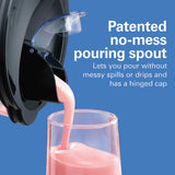 Hamilton Beach 58175 Wave Action Blender for Shakes and Smoothies, Stainless Steel Ice Sabre Blades, 800 Watts, Quiet Design, 40 oz Glass Jar, Black Hamilton Beach