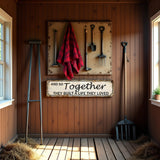 And So Together They Built A Life They Loved Tin Sign Farmhouse Wall Decor Rustic Home Decor Farm House Decorations For Home 4x16 Inch Vitagry