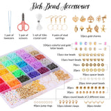 QUEFE 8200pcs Clay Beads Bracelet Making Kit, 30 Colors Flat Preppy for Friendship Bracelets, Polymer Heishi Beads with Charms for Jewelry Making, Holiday Crafts Gift for Teen Girls Adults QUEFE