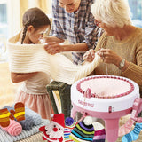 Sentro Knitting Machine, 48 Needles Smart Knitting Crochet Machine with Row Counter for Adults and Beginners, Automatic Circular Weaving Spinning Knitting Loom Machine Kit for Hat,Socks,Scarves,Gloves Cyandream