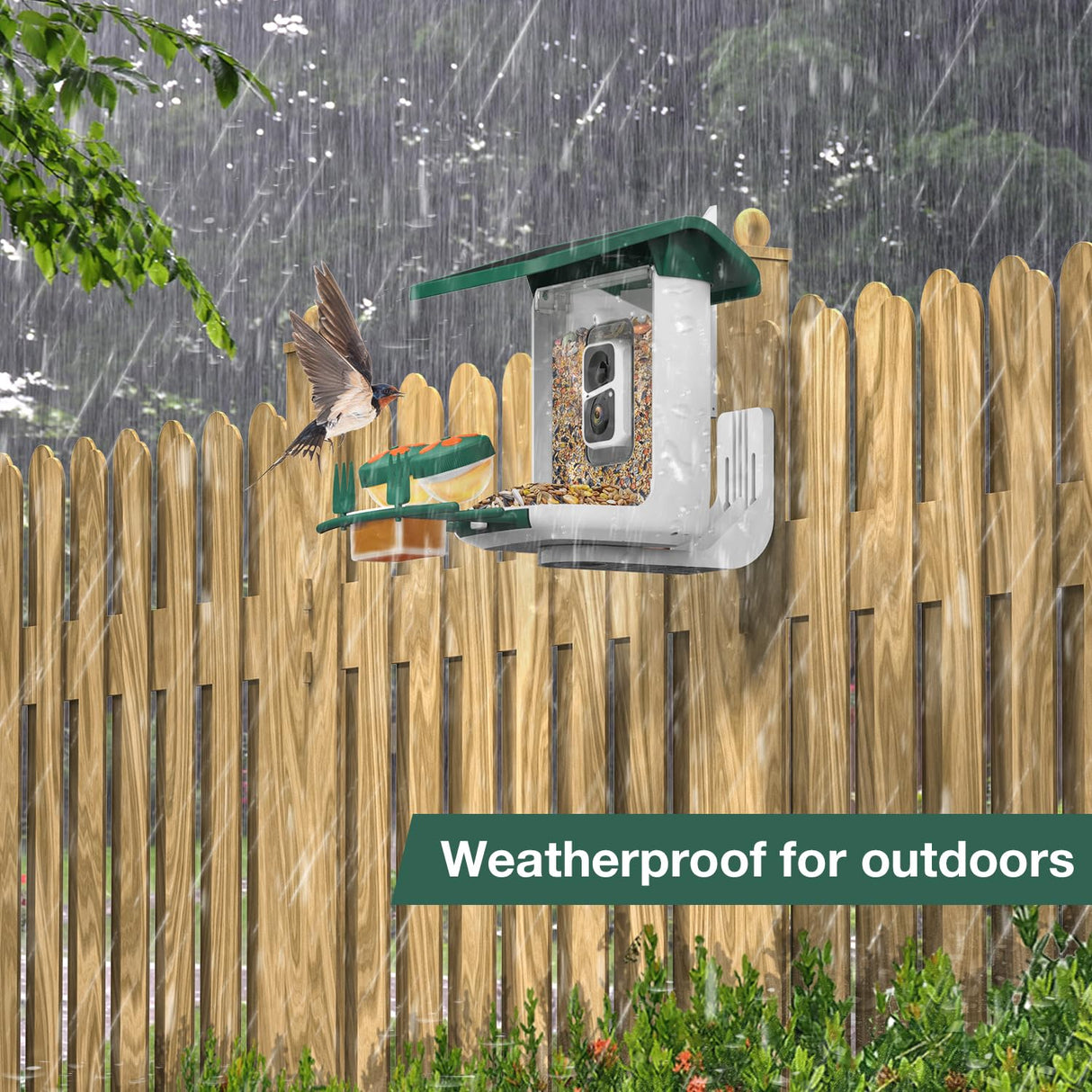 WOSPORTS Bird Feeder with Camera Solar Powered,Wireless Smart Bird Watching Camera,AI Identify 10000+ Bird Species,1080P HD Camera Auto Capture Videos,Instant Notifications,Ideal Gift for Bird Lover WOSPORTS