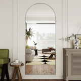 AUYHM Arched Full Length Mirror,65"x24"Floor Mirror,espejos Grandes para sala Elegantes,Silver Mirror Full Length,Body Mirrors for Bedroom(Silver) AUYHM