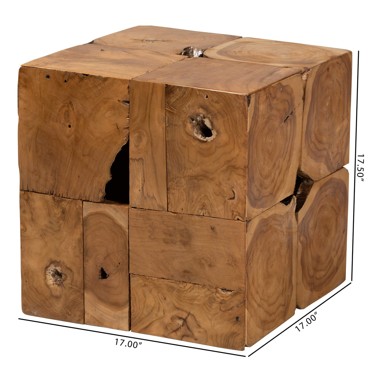 Bali & pari Eldora Rustic Natural Teak Root End Table bali & pari