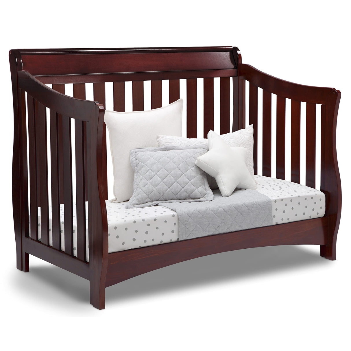 Delta Children Bentley S Series 4-in-1 Convertible Baby Crib, Black Cherry Espresso Delta Children