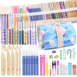 Zlulary 116 PCS Crochet Hooks Sets, Ergonomic Crochet Hooks Kits with Storage Bag and Crochets Needle Accessories, DIY Crochets Needles Kit for Beginners and Experienced Crochet Hook Lovers Zlulary