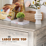 LEMBERI 44 Inch Large Dog Crate Furniture, Wooden Dog Kennel End Table with Storage Drawers, Decorative Pet Crates Dog House Indoor for Dogs LEMBERI