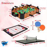 Point Games 3 in 1 Small Multi Game Set, Foosball, Air Hockey, Table Tennis - Portable Mini Arcade Table for Easy Carry - Perfect Arcade Gift for Children - Recommended Age 3+ Point Games