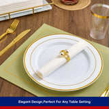 100 Pack Paper Napkins Guest Towels Disposable Premium Quality 3-ply Dinner Napkins Disposable Soft, Absorbent, Party Napkins Wedding Napkins for Kitchen, Parties, Dinners or Events（white) JOLLY CHEF