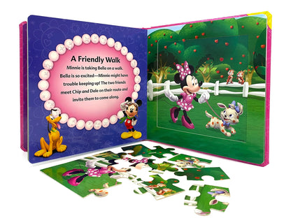 Disney Junior Minnie My First Puzzle Book - Jigsaw Puzzles for kids, 10-page board book, 5 puzzles to enjoy