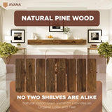 Avana Rustic Fireplace Mantle Shelf 84 Inches for Home Decor/Wall Decor - Handcrafted Wood Shelf for Wall - Decorative Fireplace Mantel Shelf - Farmhouse Mantle Decor 84 X 8 X 5 - Rustic Traditional Avana