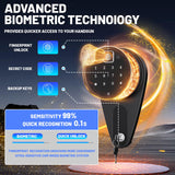 ZIWJHK 5 Gun Safe for Rifles and 3 Pistols Quick Access Biometric Gun Safe No Assembly Required Larage Gun Cabinet Tall Liberty Gun Safe with Adjustable Shelves Gun Locker Adjustable & Alarm ZIWJHK