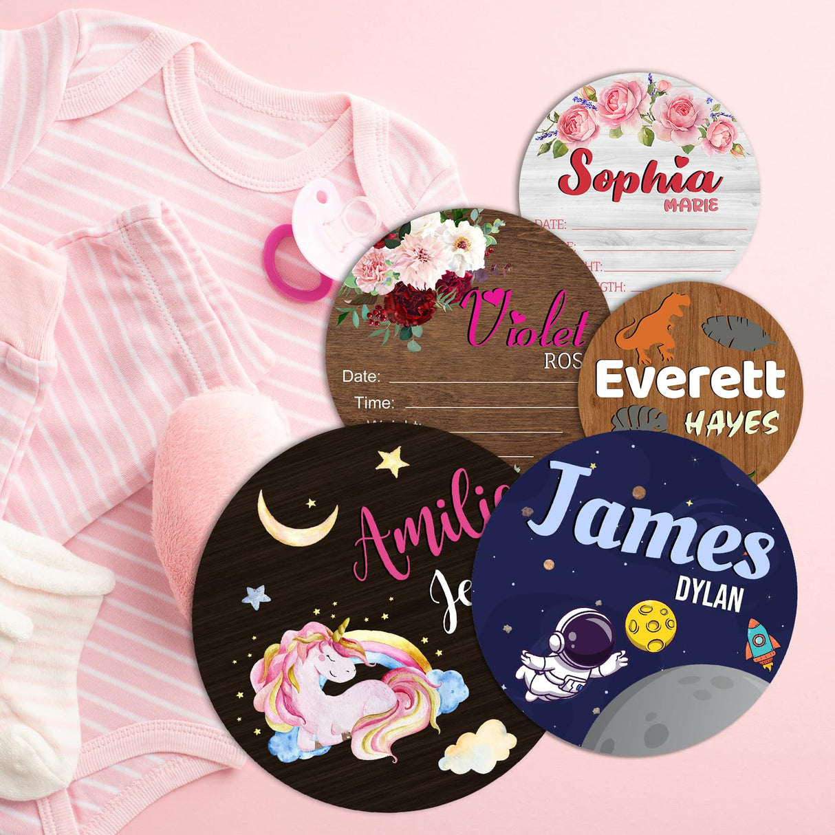 Custom Baby Birth Announcement Sign Personalized Baby Name Signs for Nursery Hospital Boy Girl Customized Newborn Announcement Sign Baby Arrival Sign DEKAREAL