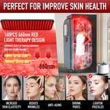 ISIDO Portable Infrared Steam Sauna with 660nm Red Light Therapy Lamp & 3.0L 1400W Steamer, Remote Control - Sauna Tent Sauna Box for Body Recovery & Skin Care Pain Relief - Personal Sauna for Home ISIDO