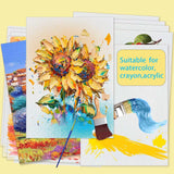 2 Pack Watercolor Paper Pads, 9"x12" Water Color Paper Books 140lb/300gsm Artist Painting Drawing Paper Book SPurePaper