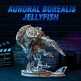 3D Wooden Puzzles for Adults, 3D Puzzle Model Aurora Jellyfish Toys Building Kits, DIY Wood Crafts Cool Toy Hobbies for Men Women, Creative Assembly Gifts RUIFAM