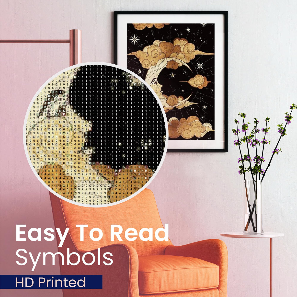 Modern Merch Moon Diamond Art for Adults Celestial Night Sky Landscape 5D Diamond Painting for Adults DIY Moon Decor Cross Stitch Gem Art, Round Drill 12x16 Modern Merch