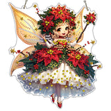 MXJSUA Cute Christmas Fairy Special Shaped Hanging Diamond Painting Art Kits for Adults, Crystal Rhinestone Acrylic Gem Art Pendant Ornaments Kit for Home Decor and Gift 7.87 * 7.87 Inch MXJSUA