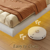 LIKIMIO Twin Bed Frames with Cloud Headboard, Upholstered Boucle Floating Platform Bed with LED Lights, Solid Wooden Slats Support, No Box Spring Needed, Easy Assembly, White LIKIMIO