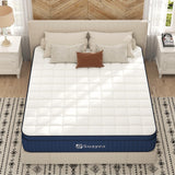 Queen Mattress, 14 Inch Queen Size Mattress in a Box, Hybrid Mattress Queen Size, Ultimate Motion Isolation with Gel Memory Foam and Pocket Spring, Medium Firm, Edge Support SUAYEA