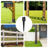 4 Pack Fence Post Anchor 4''x4'', Heavy Duty Fence Post Anchor Ground Spike 22''x4''x4'' for Fence, Mailbox, Bird Feeder, Decking,... with The Black Powder Coating Cover on The Surface BTRAM