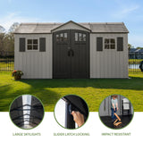 Lifetime Dual Entry Outdoor Storage Shed, 15 x 8 Foot Lifetime