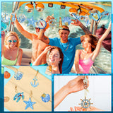 BBTO 15 Pcs Summer Ocean Diamond Painting Keychains Kits 5D DIY Summer Diamond Art Painting Keyrings Sea Animals Theme Key Chains for Beach Party Crafts Ornaments BBTO