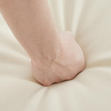 Yaheetech 3 Piece Patio Rattan Bistro Set, Outdoor All Weather PE Wicker Conversation Furniture Set with 2 Chairs & Tempered Glass Top Table & Cushions, for Poolside/Porch/Garden/Yard, Tan/Cream Yaheetech