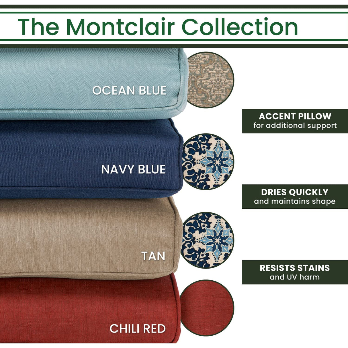 Hanover Montclair 11-Piece Outdoor Dining Set, All-Weather Outdoor Patio Dining Set, 10 Swivel Rocker Chairs with Seat and Lumbar Cushions, 84"x60" Stamped Rectangle Table, Umbrella, and Umbrella Base Hanover