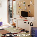 Monomi Electric Standing Desk, 48 x 24 inches Height Adjustable Desk, Ergonomic Home Office Sit Stand Up Desk with Memory Preset Controller (White Top/White Frame) Monomi