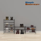 Simple Houseware 3-Tier Stackable Shoe Rack Storage Shelf, Black Simple Houseware
