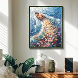 Ohhvvow Diamond Painting Kit for Adults: Sailing Ship with Flower Waves - Full Drill Round Diamonds Ocean Art | Stress Relief DIY Craft Decor, 12x16 inch Ohhvvow