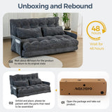 MAXYOYO Adjustable Floor Sofa Couch with 2 Pillows, Multi-Functional Bean Bag Bed, 5-Position Foldable Lazy Sofa Sleeper Bed with Armrest, Versatile Floor Seating for Reading, Dark Grey, Double MAXYOYO