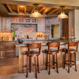 Zlepmlla Flush Mount Ceiling Light Fixture < Bulb NOT Included >, Black Metal Frame Ceiling Light Fixture with Seeded Glass, Farmhouse Light Fixture for Kitchen Island Entryway Porch Foyer Zlepmlla