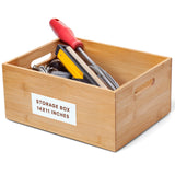 Prosumer's Choice Bamboo Storage Box - Wood Crate - Bamboo Box Storage for Kitchen, Living Room, Office - Arts & Crafts Container Caddy Basket - Home Decor & Organization Accessories 14"L x 11"W x 6"H Prosumer's Choice
