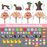 93 Pcs Fairy Garden House Resin Accessories Fairy Elves Kit Miniature Fairy Figurines Ornaments Animals Decor Outdoor for DIY Dollhouse HIYZI