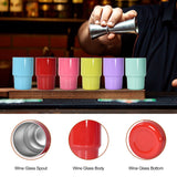 AGH 3 oz Mini Tumbler Shot Glass with Straw and Lid Colored Stainless Steel Sublimation Tumblers Cute Double Wall Vacuum Insulated Cups, 6 Pack AGH