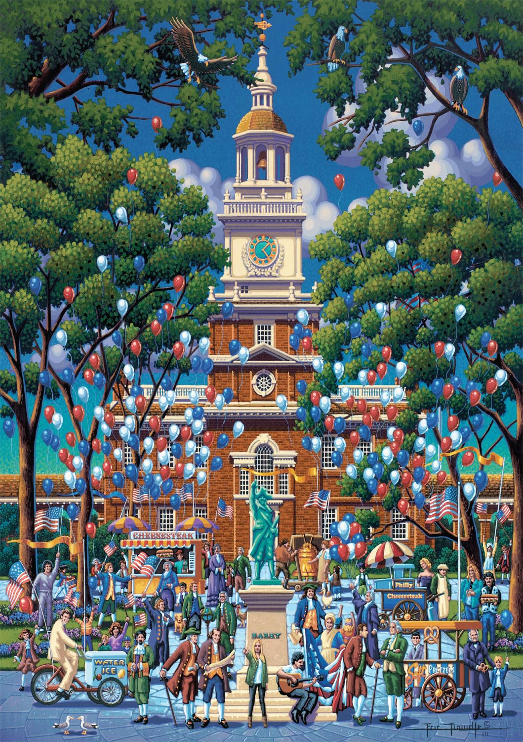 Buffalo Games - Eric Dowdle - Independence Hall - 500 Piece Jigsaw Puzzle for Adults -Challenging Puzzle Perfect for Game Nights - Finished Size is 21.25 x 15.00 Buffalo Games
