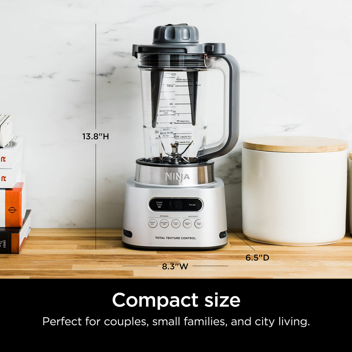 Ninja SS151 TWISTi Blender DUO, High-Speed 1600 WP Smoothie Maker & Nutrient Extractor* 5 Functions Smoothie, Spreads & More, smartTORQUE, 34-oz. Pitcher & (2) To-Go Cups, Gray Ninja