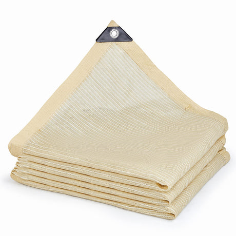 JXXXN 90% Shade Fabric Sun Shade Cloth, 10 x 20' Beige Shade Cloth with Grommets for Garden, Outdoor Patio, Pergola, Deck JXXXN