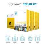 HP Papers | 8.5x 11 Paper | All-In-One 22 lb | 5 Ream Case - 2,500 Sheets | 96 Bright| Made in USA - FSC Certified | 207000C HP Papers