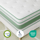 Novilla King Mattress, 12 Inch Hybrid Mattress in a Box, High Density Base Foam with Pocket Coils for a Cozy Sleep, Pain Relief, Medium Firm King Size Mattress, Pillow Top Mattress, Motion Isolation Novilla