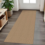 EARTHALL Woven Runner Rug 2x5 Ft Washable Runners for Hallways Cotton Non Slip Rubber Backed Kitchen Runner Braided Indoor Floor Carpet for Entryway, Hallway, Kitchen, Bedroom, Orange/Tan/Brown EARTHALL