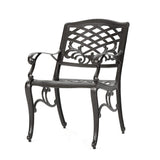 Christopher Knight Home Sarasota Outdoor Cast Aluminum Outdoor Chairs, 2-Pcs Set, Hammered Bronze Christopher Knight Home