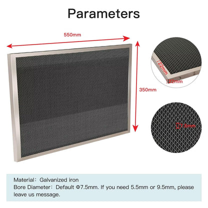 FONLAND Honeycomb Panel,Laser Honeycomb Working Table Laser Cutting Honeycomb Laser Bed for CO2 Laser Engraving Cutter Engraver Machine,350 * 550mm - WoodArtSupply