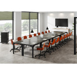 Trggivs 6.56 FT Conference Table, Super Sturdy Large Rectangle Meeting Seminar Table for 8 Person, Long Business Tables (Grey, 1PC) Trggivs