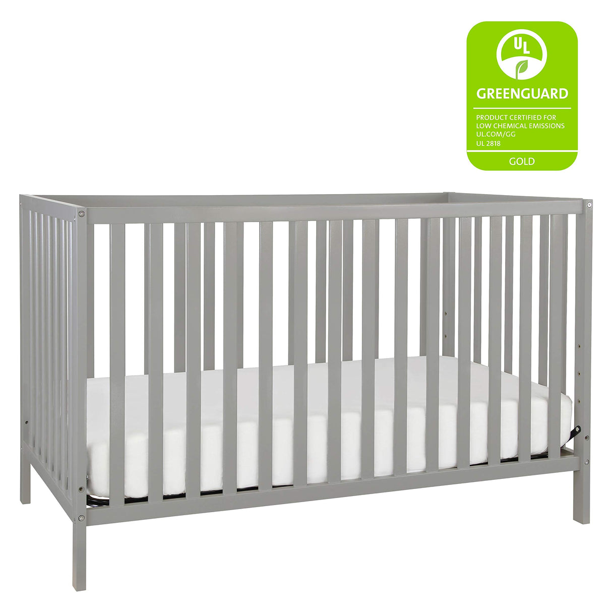 DaVinci Union 4-in-1 Convertible Crib in Grey, Greenguard Gold Certified DaVinci