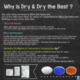 Dry & Dry" [1 Quart Premium Orange Indicating Silica Gel Desiccant Beads(Industry Standard 3-5 mm) - Rechargeable Silica Gel Beads(2 LBS) Dry & Dry