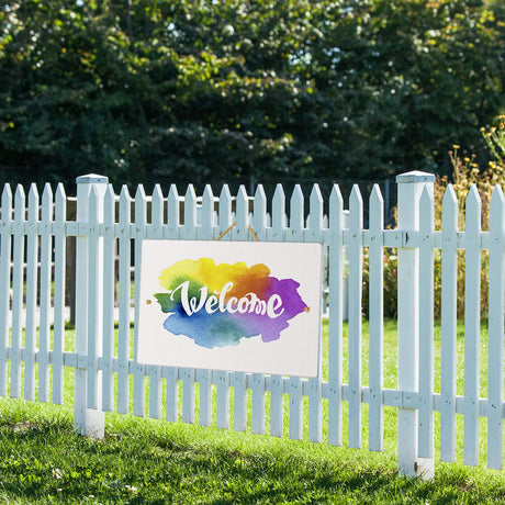 Hotop 3 Pieces Aluminum Weatherproof Metal Sign White Aluminum Sign Blank for Parking Space, Party, Graduation, Birthday, Anniversary, Garden, Art Project Hotop