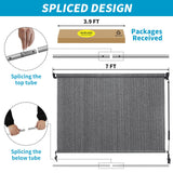 KANAGAWA Outdoor Roller Shade 7'X6' Light Grey Exterior Patio Cordless Roll Up Shade for Pergola, Deck Porch Gazebo, Backyard KANAGAWA
